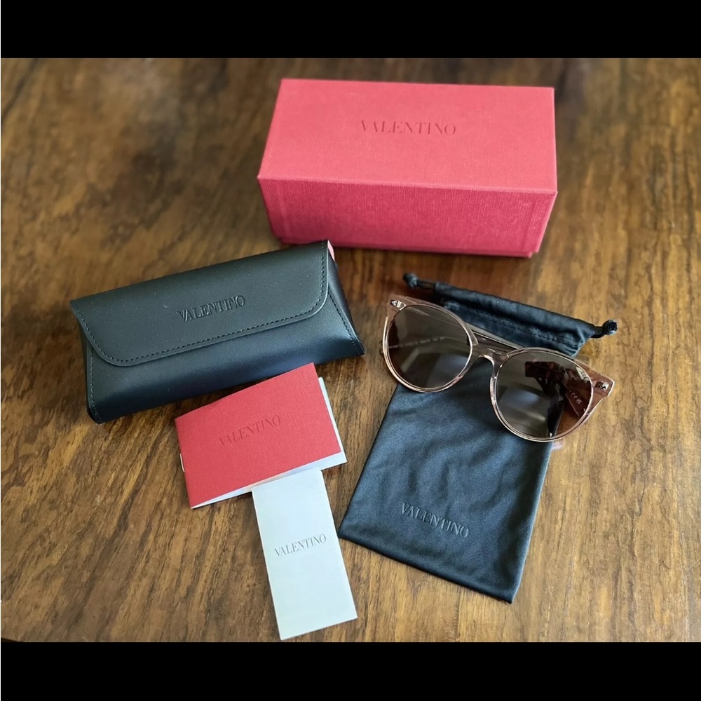 Valentino 56mm Pink Sunglasses - Picture 3 of 6